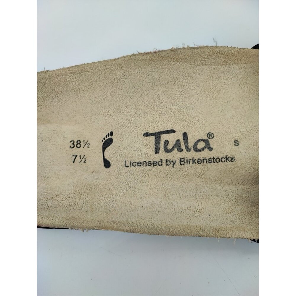 Tula by Birkenstock Women's Madrid Black Leather Slide Sandals Size 7.5 US - Picture 8 of 8